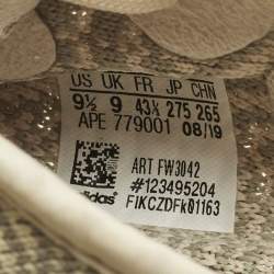 Pre Owned Yeezy x Adidas Boost 350 V2 Citrin (Non-Reflective) Size 43 1/3 Pale Green Knit Fabric Low Top Sneakers