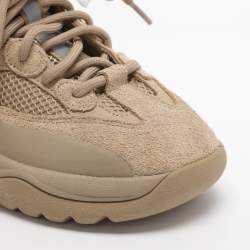 Pre Owned حذاء رياضي ييزي x أديداس "ديزرت بوت روك" شبك وبجلد بني مقاس 38 2/3