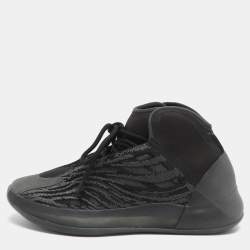 مملوكة مسبقًا Yeezy x Adidas QNTM Onyx Size 44 Black Neoprene and Mesh High Top Sneakers