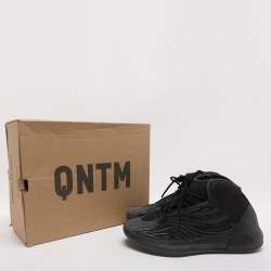 مملوكة مسبقًا Yeezy x Adidas QNTM Onyx Size 44 Black Neoprene and Mesh High Top Sneakers
