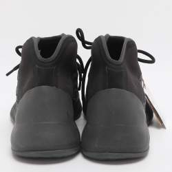 مملوكة مسبقًا Yeezy x Adidas QNTM Onyx Size 44 Black Neoprene and Mesh High Top Sneakers
