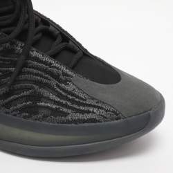 مملوكة مسبقًا Yeezy x Adidas QNTM Onyx Size 44 Black Neoprene and Mesh High Top Sneakers