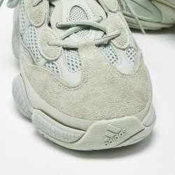 Pre Owned Yeezy x Adidas 500 Salt Size 44 Grey Mesh and Suede Low Top Sneakers