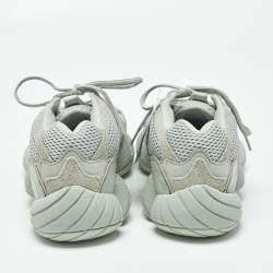 Pre Owned Yeezy x Adidas 500 Salt Size 44 Grey Mesh and Suede Low Top Sneakers
