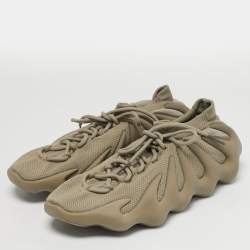 مملوكة مسبقًا Yeezy x Adidas 450 Stone Flax Size 46 Grey Knit Fabric Low Top Sneakers