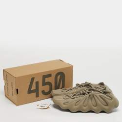 مملوكة مسبقًا Yeezy x Adidas 450 Stone Flax Size 46 Grey Knit Fabric Low Top Sneakers