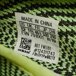 Pre Owned حذاء رياضي ييزي x أديداس بوست 350 ڤي2 ييزريل (غير عاكس) قماش محبوك أخضر مقاس 37 1/3