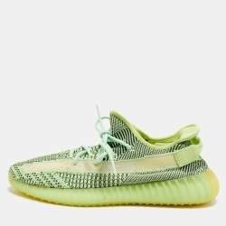 مملوكة مسبقًا Yeezy x Adidas Boost 350 V2 Yeezreel (Non Reflective) Size 46 2/3 Neon Green Knit Fabric Sneakers