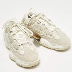 Pre Owned حذاء رياضي ييزي وأديداس 500 شبك وأمش موديل بون أبيض مقاس 42 2/3