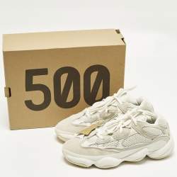 Pre Owned حذاء رياضي ييزي وأديداس 500 شبك وأمش موديل بون أبيض مقاس 42 2/3