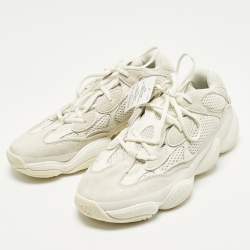 Pre Owned حذاء رياضي ييزي وأديداس 500 شبك وأمش موديل بون أبيض مقاس 42 2/3