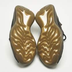 Pre Owned حذاء رياضي ييزي و أديداس نسيج محبوك أسود/بني بوست 380 أونيكس منخفض القمة مقاس 40.5