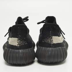 Pre Owned حذاء رياضي ييزي x أديداس بوست 350 V2 نواة أسود وأبيض قماش تريكو أسود مقاس 38