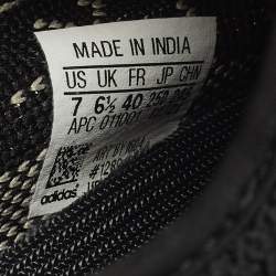 Pre Owned حذاء رياضي ييزي x أديداس بوست 350 V2 نواة أسود وأبيض قماش تريكو أسود مقاس 38