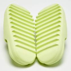 Pre Owned Yeezy x Adidas Slide Glow Green Size 39 Neon Green Rubber Sandals