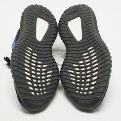 مملوكة مسبقًا حذاء رياضي ييزي x أديداس ييزي 350 V2 قماش تريكو أسود/أزرق متلألئ مقاس 38 2/3