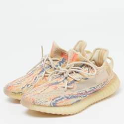 Pre Owned Yeezy x Adidas Boost 350 V2 MX Oat Size 41 1/3 Multicolor Knit Fabric Low Top Sneakers