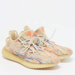 Pre Owned Yeezy x Adidas Boost 350 V2 MX Oat Size 41 1/3 Multicolor Knit Fabric Low Top Sneakers