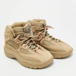 مملوكة مسبقًا Yeezy x Adidas Size 44.5 Brown Mesh and Suede Desert Boots