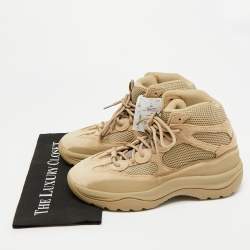 مملوكة مسبقًا Yeezy x Adidas Size 44.5 Brown Mesh and Suede Desert Boots
