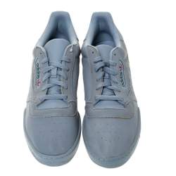 Pre Owned حذاء رياضى ييزي x اديداس باوربيس كالاباساس جلد رمادى مقاس 46.5 