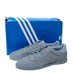 Pre Owned حذاء رياضى ييزي x اديداس باوربيس كالاباساس جلد رمادى مقاس 46.5 