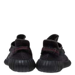 مملوكة مسبقًا حذاء رياضي ييزي  x أديداس "بوست 350 ڨي2" غير عاكس شبكة و تريكو قطن أسود مقاس 42.5