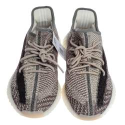 مملوكة مسبقًا حذاء رياضي ييزي x أديداس أبيض / رصاصي قطن منسوج زيون بوست 350 V2 مقاس 47.5.5