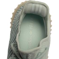Pre Owned Yeezy x Adidas Light Blue Cotton Knit Boost 350 V2 Non-Reflective Sneakers Size 43.5