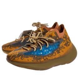 Pre Owned Yeezy x Adidas Grey Cotton Knit Boost 380 Mist Reflective Sneakers Size 43.5