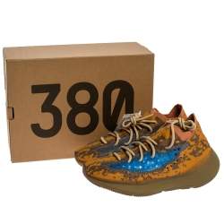 Pre Owned Yeezy x Adidas Grey Cotton Knit Boost 380 Mist Reflective Sneakers Size 43.5