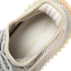 Pre Owned Yeezy x Adidas Grey Cotton Knit Lundmark Boost 350 V2 Non-Reflective Sneakers Size 40