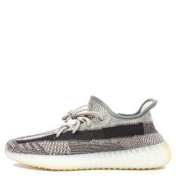Pre Owned Yeezy x Adidas Gray Cotton Knit 350 V2 Zyon Sneakers Size 42