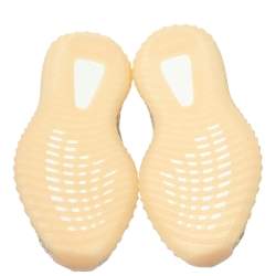 مملوكة مسبقًا Yeezy x Adidas Light Pink/Grey Cotton Knit Boost 350 V2 Synth Non-Reflective Sneakers Size 44