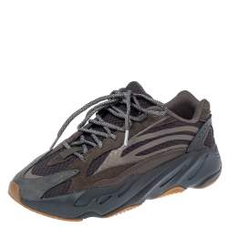 Pre Owned Yeezy x Adidas Grey Nubuck And Leather Boost 700 V2 Geode Sneakers Size 44