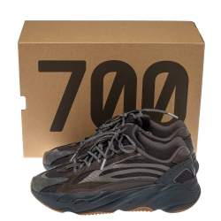 Pre Owned Yeezy x Adidas Grey Nubuck And Leather Boost 700 V2 Geode Sneakers Size 44