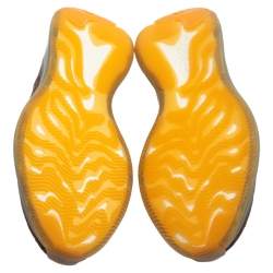 Pre Owned Yeezy x Adidas Brown/Yellow Knit And Mesh Boost 380 LMNTE Sneakers Size 46