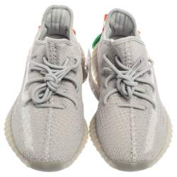 مملوكة مسبقًا Yeezy x Adidas Grey Cotton Knit Boost 350 V2 Tail Light Sneakers Size 40 2/3