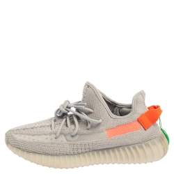 مملوكة مسبقًا Yeezy x Adidas Grey Cotton Knit Boost 350 V2 Tail Light Sneakers Size 40 2/3