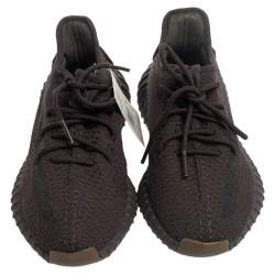 مملوكة مسبقًا Yeezy x Adidas Dark Grey Cotton Knit Boost 350 V2 Cinder Sneakers Size 42