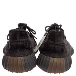 مملوكة مسبقًا Yeezy x Adidas Dark Grey Cotton Knit Boost 350 V2 Cinder Sneakers Size 42