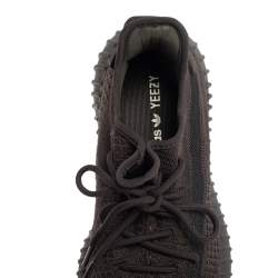 مملوكة مسبقًا Yeezy x Adidas Dark Grey Cotton Knit Boost 350 V2 Cinder Sneakers Size 42