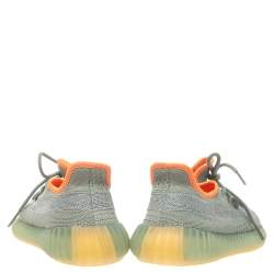 Pre Owned Yeezy x adidas Grey/Green Knit Boost 350 V2 Desert Sage Sneakers 40 2/3