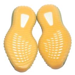 Pre Owned Yeezy x Adidas Grey/Green Cotton Knit Boost 350 V2 Desert Sage Sneakers Size 40