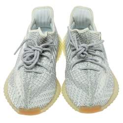 مملوكة مسبقًا Yeezy x Adidas Grey Cotton Knit 350 V2 Yeshaya NR Sneakers Size 42.5