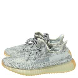 مملوكة مسبقًا Yeezy x Adidas Grey Cotton Knit 350 V2 Yeshaya NR Sneakers Size 42.5