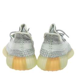 مملوكة مسبقًا Yeezy x Adidas Grey Cotton Knit 350 V2 Yeshaya NR Sneakers Size 42.5