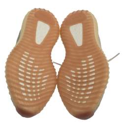 Pre Owned Yeezy x Adidas Green Citrin Cotton Knit 350 V2 NR Sneakers Size 42.5