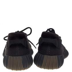 Pre Owned Yeezy x Adidas Dark Grey Cotton Knit Boost 350 V2 Cinder Sneakers Size 42