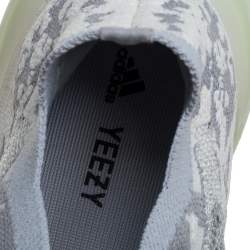 Pre Owned Yeezy x adidas Grey/White Cotton Knit Boost 380 Alien Sneakers Size 42 2/3